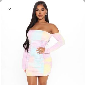 Fashion Nova tie dye mini dress